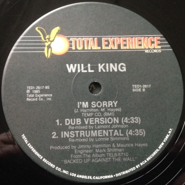 Will King - I'm Sorry | Total Experience Records (TED1-2617-AS)