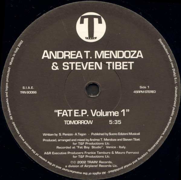 Andrea T. Mendoza & Steven Tibet - Fat E.P. Volume 1 | Train! Records (TRN 60066) - 3 Andrea T. Mendoza & Steven Tibet - Fat E.P. Volume 1 | Train! Records (TRN 60066) - 3