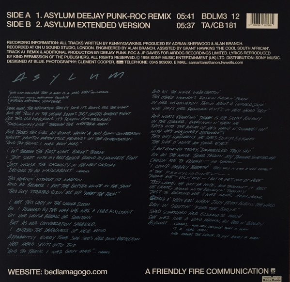 Bedlam Ago Go - Asylum | Sony Soho Square (BDLM3 12) - 5