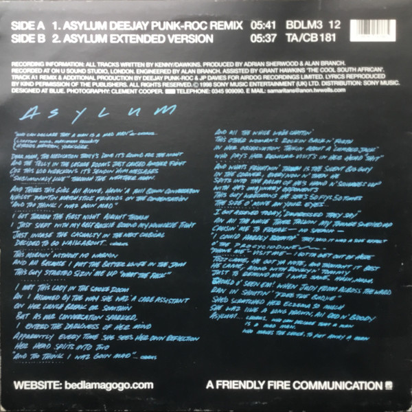 Bedlam Ago Go - Asylum | Sony Soho Square (BDLM3 12) - 2