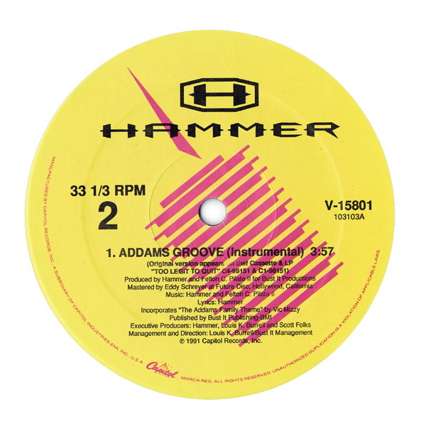 Hammer - Addams Groove | Capitol Records (V-15801) - 4 Hammer - Addams Groove | Capitol Records (V-15801) - 4