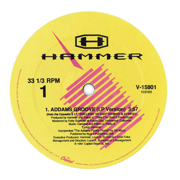 Hammer - Addams Groove | Capitol Records (V-15801) - 3 Hammer - Addams Groove | Capitol Records (V-15801) - 3
