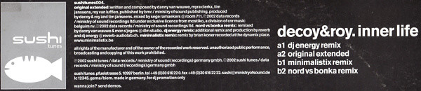 Decoy & Roy - Inner Life | Sushi Tunes (sushitunes004) - 3 Decoy & Roy - Inner Life | Sushi Tunes (sushitunes004) - 3