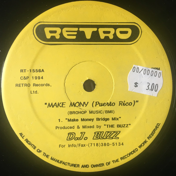 DJ Buzz - Make Mony (Puerto Rico) | Retro Records (RT-1556) - main