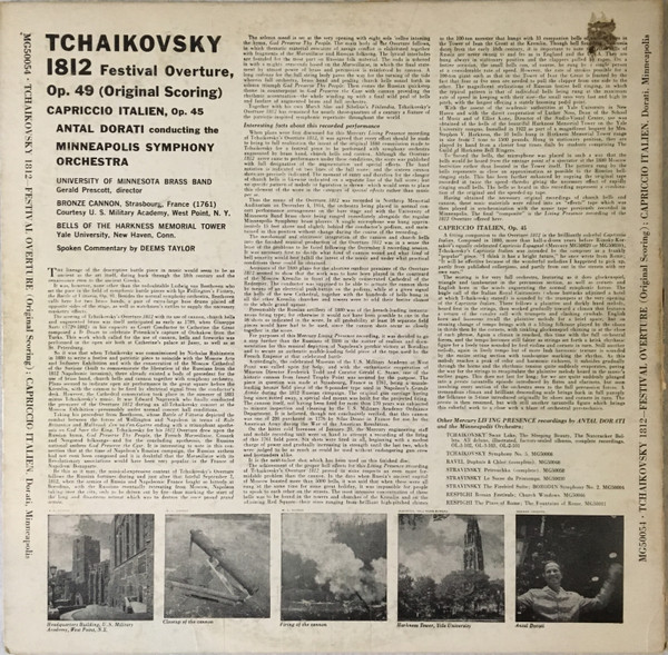 1812 Festival Overture, Op. 49 (Original Scoring) / Capriccio Italian
