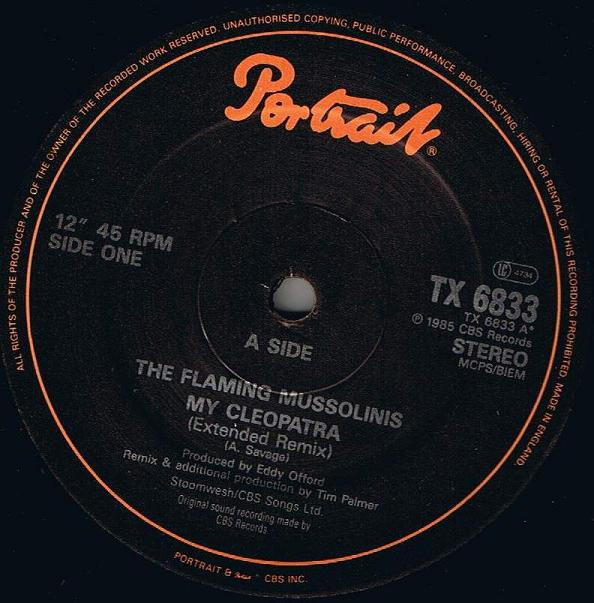 The Flaming Mussolinis - My Cleopatra | Portrait (TX 6833) - 3