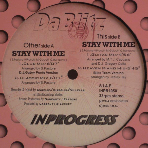 Da Blitz - Stay With Me | Inprogress (INPR1050)