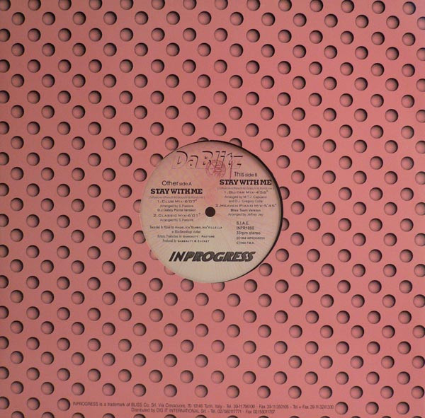Da Blitz - Stay With Me | Inprogress (INPR1050) - 2