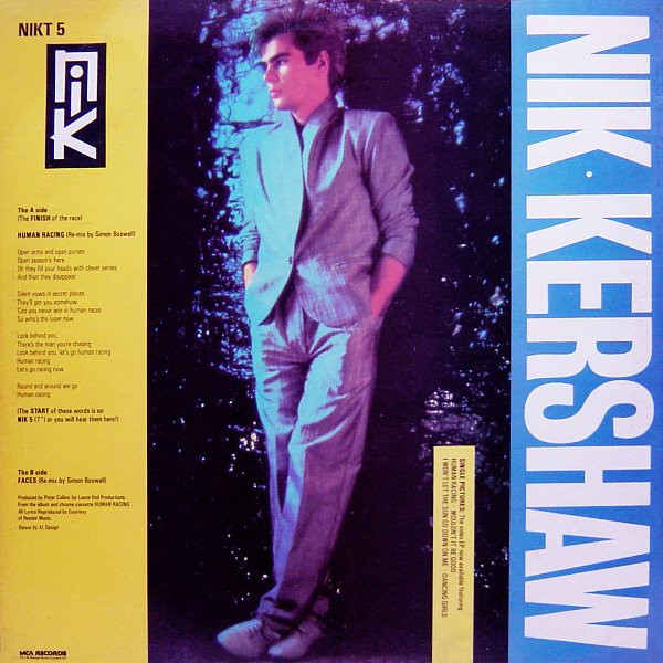 Nik Kershaw - Human Racing | MCA Records (NIKT 5) - 2 Nik Kershaw - Human Racing | MCA Records (NIKT 5) - 2