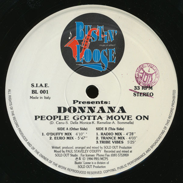 Donnana - People Gotta Move On | Bustin' Loose (BL 001) - main