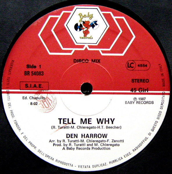 Den Harrow - Tell Me Why | Baby Records (BR 54083) - 3