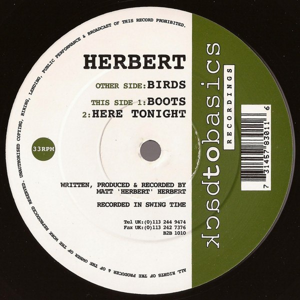 Matthew Herbert - Birds | Back To Basics (B2B 1010)