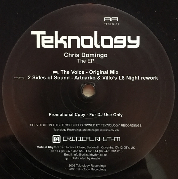 Chris Domingo - The EP Disc 1 | Teknology (TEK017-D1) - main