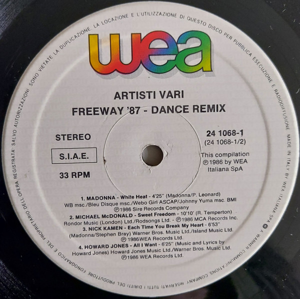 Various - Freeway '87 Dance Remix | WEA (24 1068-1) - 4