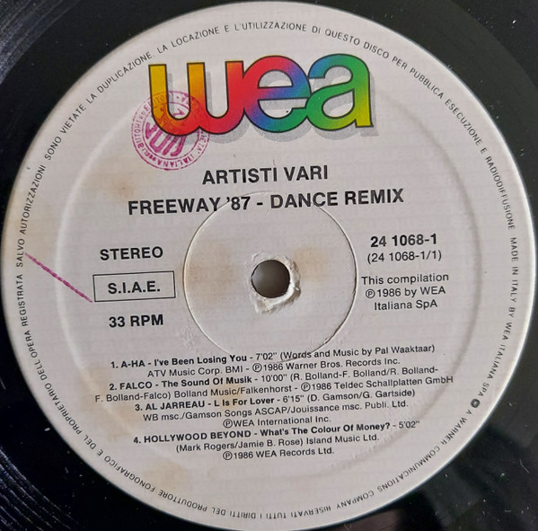 Various - Freeway '87 Dance Remix | WEA (24 1068-1) - 3