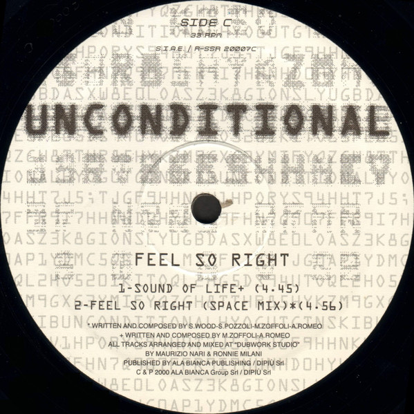 Unconditional - Feel So Right | Spotsound Records (R-SSR 20007) - 7 Unconditional - Feel So Right | Spotsound Records (R-SSR 20007) - 7