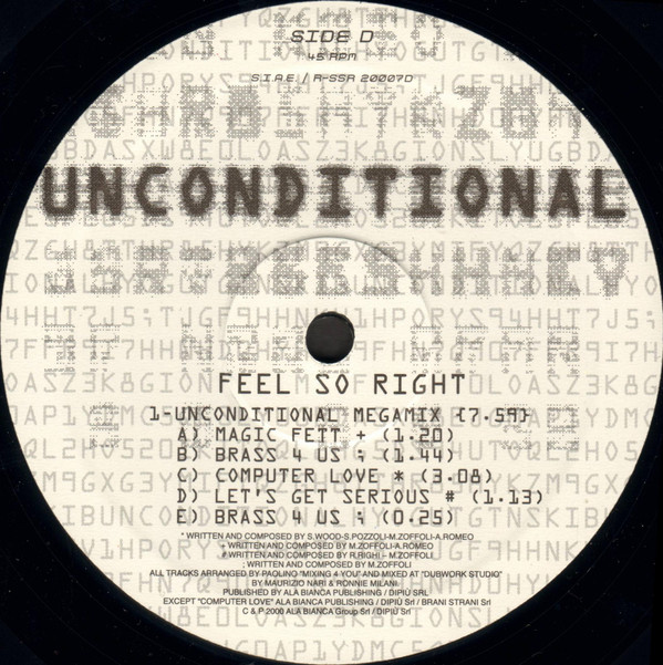 Unconditional - Feel So Right | Spotsound Records (R-SSR 20007) - 8 Unconditional - Feel So Right | Spotsound Records (R-SSR 20007) - 8