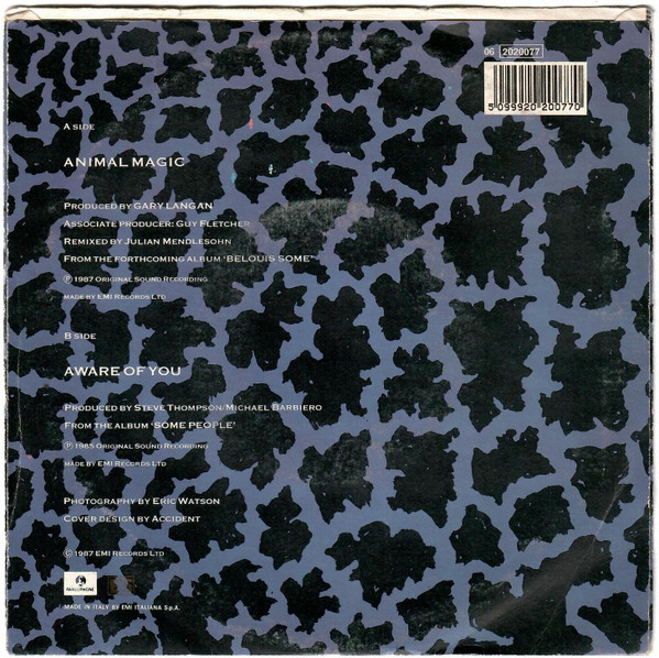 Belouis Some - Animal Magic | Parlophone (06 2020077) - 2