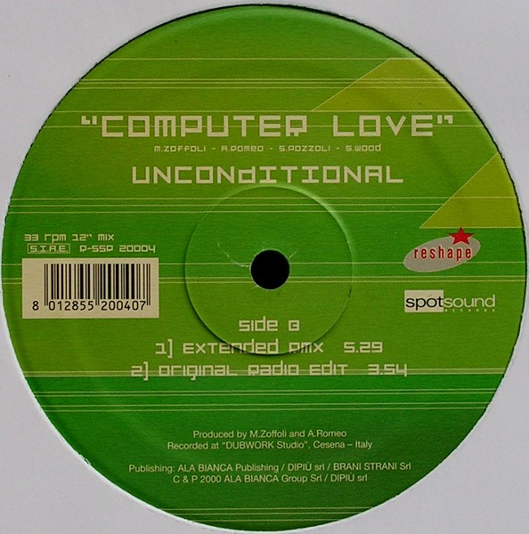 Unconditional - Computer Love | Spotsound Records (R-SSR 20004) - 4 Unconditional - Computer Love | Spotsound Records (R-SSR 20004) - 4