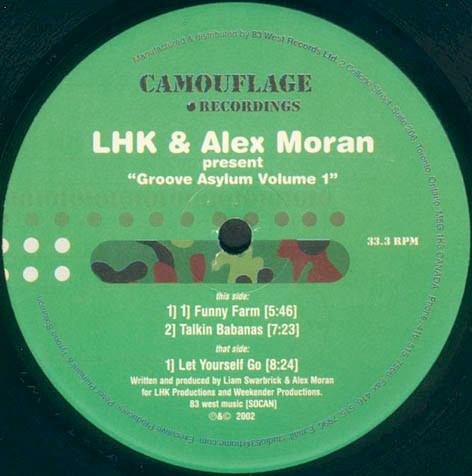 LHK & Alex Moran - Groove Asylum Volume One | Camouflage Recordings (CM 023)