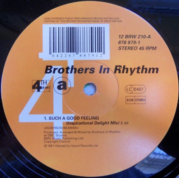 Brothers In Rhythm - Such A Good Feeling | 4th & Broadway (12 BRW 210) - 3