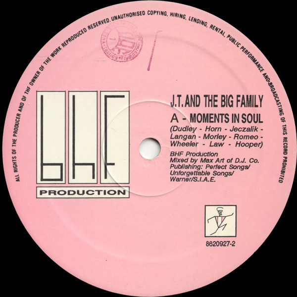 J.T. And The Big Family - Moments In Soul | BHF Productions (8620927-2) - main
