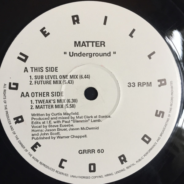 Matter - Underground | Guerilla (GRRR 60) - 2