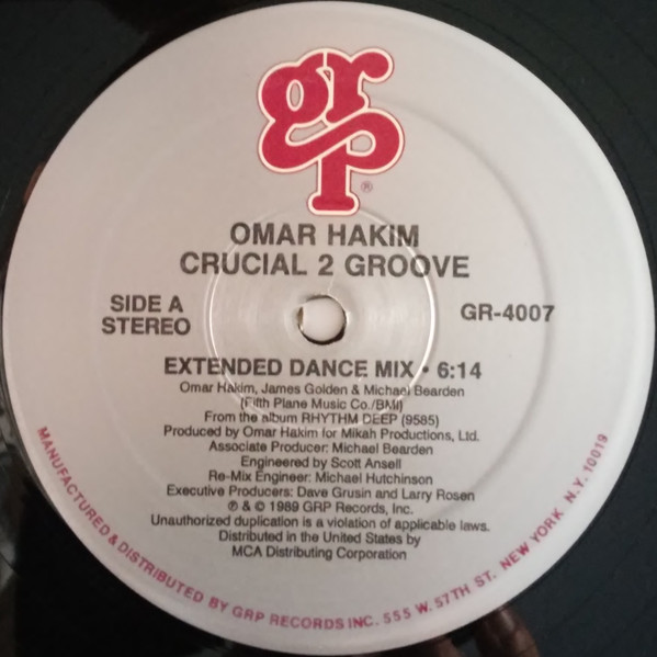 Omar Hakim - Crucial 2 Groove | GRP (GR-4007) - 3