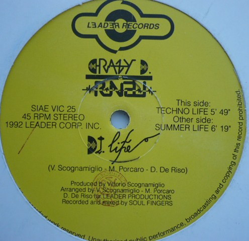 Crazy D. & R.N.A. - DJ Life | Leader Records (VIC 25) - main