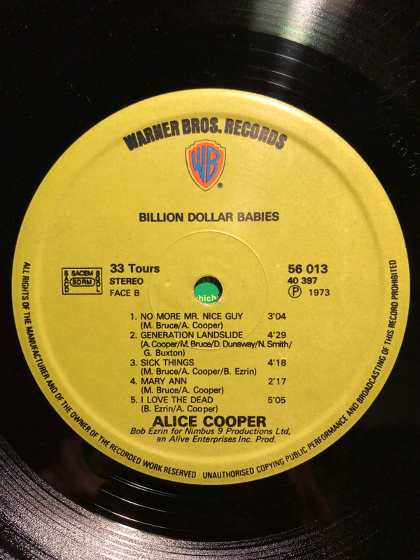 Alice Cooper - Billion Dollar Babies | Warner Bros. Records (56 013) - 4 Alice Cooper - Billion Dollar Babies | Warner Bros. Records (56 013) - 4