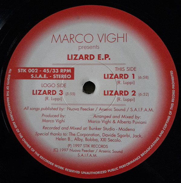 Marco Vighi - Lizard E.P. | Stik Records (STK 002)