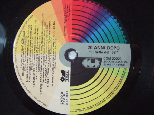 Various - 20 Anni Dopo - Il Bello Del '68 | CGD (COM 22226) - 4