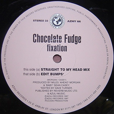 Chocolate Fudge - Fixation | Azuli Records (AZNY 66) - 3 Chocolate Fudge - Fixation | Azuli Records (AZNY 66) - 3