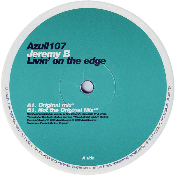 Jeremy B - Livin' On The Edge | Azuli Records (Azuli 107) - 4 Jeremy B - Livin' On The Edge | Azuli Records (Azuli 107) - 4