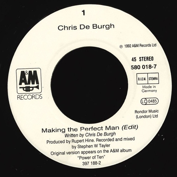 Chris De Burgh - Making The Perfect Man | A&M Records (580 018-7) - 3