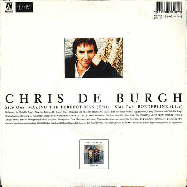 Chris De Burgh - Making The Perfect Man | A&M Records (580 018-7) - 2