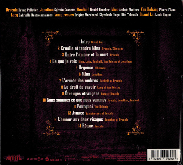 Various - Dracula (Entre L'amour Et La Mort) | Les Disques Artiste Records (AR-CD-124) - 2 Various - Dracula (Entre L'amour Et La Mort) | Les Disques Artiste Records (AR-CD-124) - 2