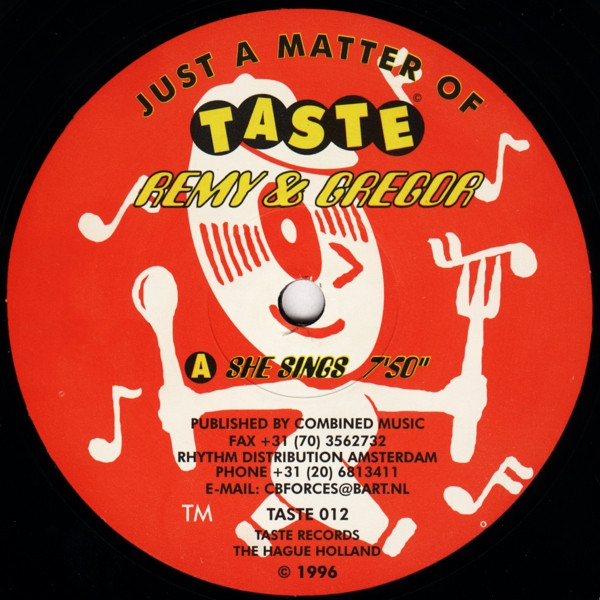 Remy & Gregor - She Sings / House The Crowd | Taste Recordings (TASTE 012) - main