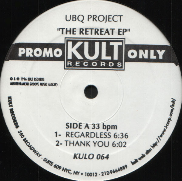 UBQ Project - The Retreat EP | Kult Records (KULO 064)