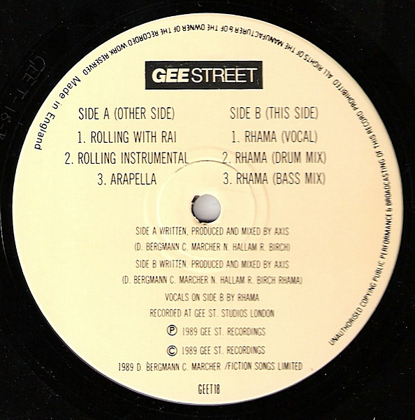 Axis - Rolling With Rai / Rhama | Gee Street (GEET18) - 3 Axis - Rolling With Rai / Rhama | Gee Street (GEET18) - 3