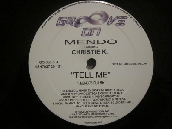 Mendo - Tell Me | Groove On (GO 006-6) - 3