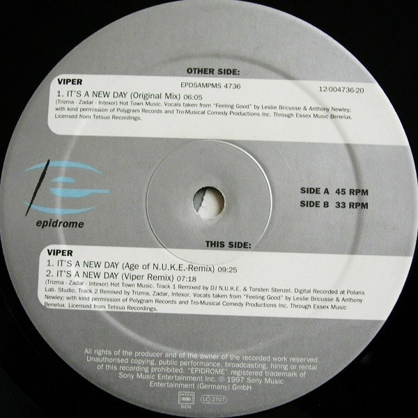 Viper - It's A New Day | Epidrome (EPDSAMPMS 4736) - 3