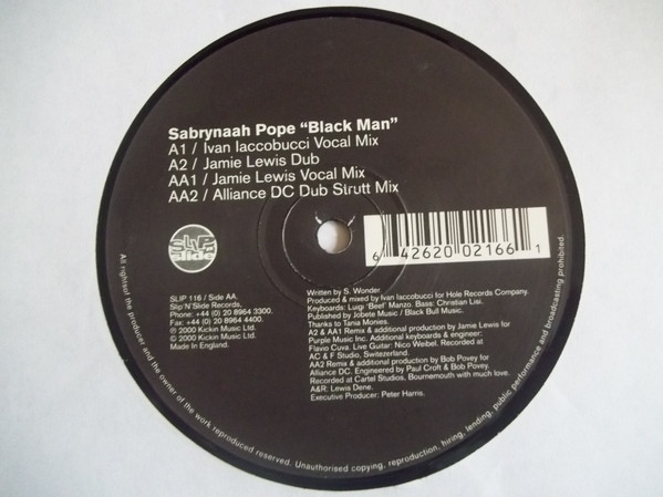 Sabrynaah Pope - Black Man Pt 1 | Slip 'n' Slide (SLIP 116) - 2 Sabrynaah Pope - Black Man Pt 1 | Slip 'n' Slide (SLIP 116) - 2