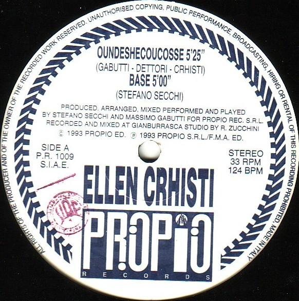 Ellen Crhisti - Oundeshecoucosse | Propio Records (P.R. 1009)