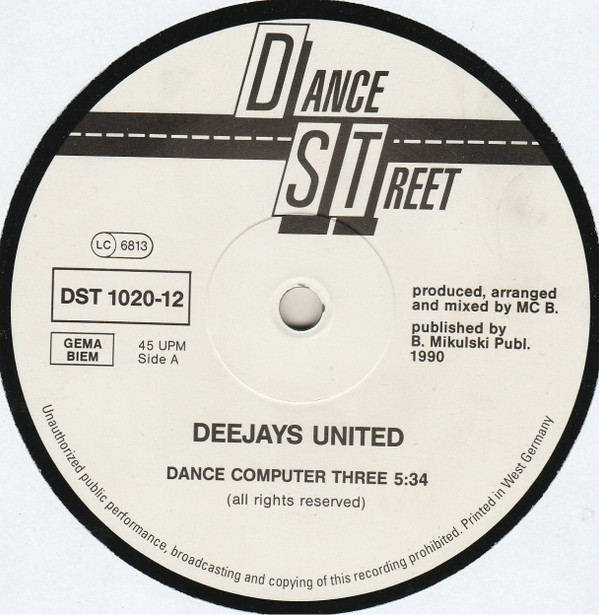 Deejays United - Dance Computer Three | Dance Street (DST 1020-12) - 3 Deejays United - Dance Computer Three | Dance Street (DST 1020-12) - 3