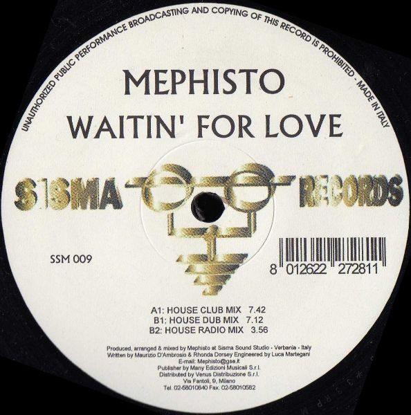 Mephisto - Waitin' For Love | Sisma Records (SSM 009)