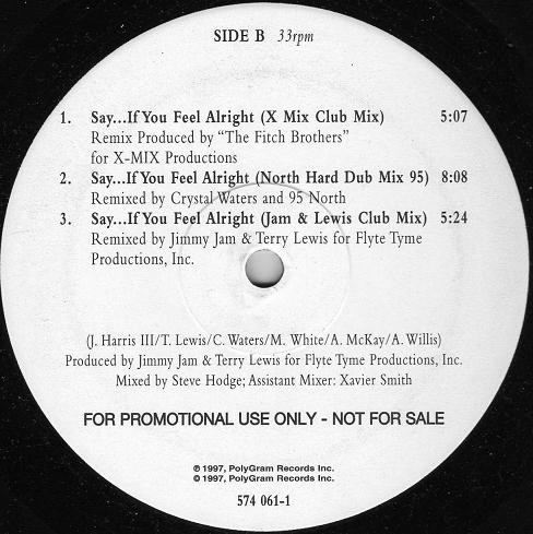 Crystal Waters - Say... If You Feel Alright | PolyGram (574 061-1) - 3 Crystal Waters - Say... If You Feel Alright | PolyGram (574 061-1) - 3