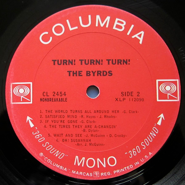 The Byrds - Turn! Turn! Turn! | Columbia (CL 2454) - 4 The Byrds - Turn! Turn! Turn! | Columbia (CL 2454) - 4