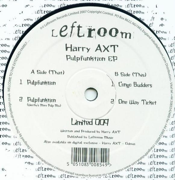 Harry Axt - Pulpfunktion EP | Leftroom Limited (Limited 009) - main Harry Axt - Pulpfunktion EP | Leftroom Limited (Limited 009) - main