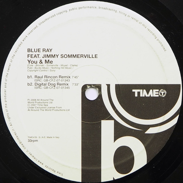 Blue Ray Feat. Jimmy Sommerville - You & Me | TIME (TIME 478) - 2 Blue Ray Feat. Jimmy Sommerville - You & Me | TIME (TIME 478) - 2